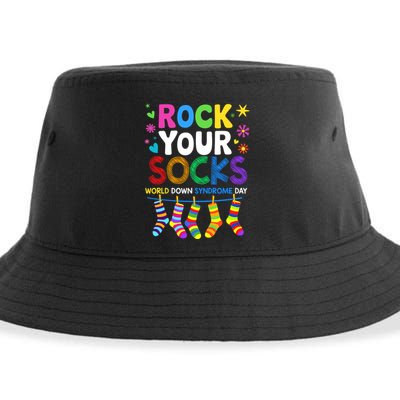Rock Your Socks World Down Syndrome Awareness Day Wdsd Sustainable Bucket Hat