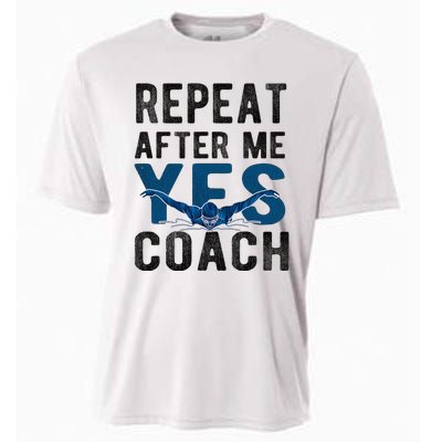 Repeat Yes Swim Coach Swimming Coach Cooling Performance Crew T-Shirt