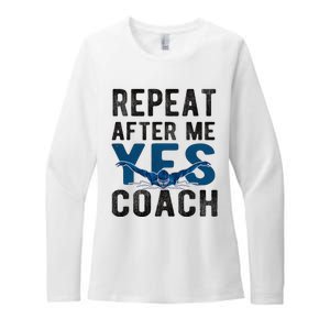 Repeat Yes Swim Coach Swimming Coach Womens CVC Long Sleeve Shirt