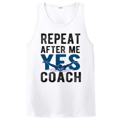 Repeat Yes Swim Coach Swimming Coach PosiCharge Competitor Tank