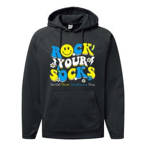 Rock Your Socks World Down Syndrome Awareness Day Performance Fleece Hoodie