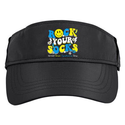 Rock Your Socks World Down Syndrome Awareness Day Adult Drive Performance Visor