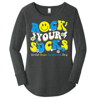 Rock Your Socks World Down Syndrome Awareness Day Women's Perfect Tri Tunic Long Sleeve Shirt