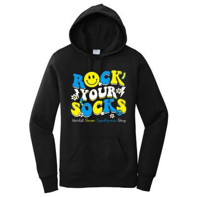 Rock Your Socks World Down Syndrome Awareness Day Women's Pullover Hoodie