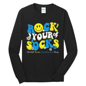 Rock Your Socks World Down Syndrome Awareness Day Tall Long Sleeve T-Shirt