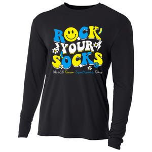 Rock Your Socks World Down Syndrome Awareness Day Cooling Performance Long Sleeve Crew