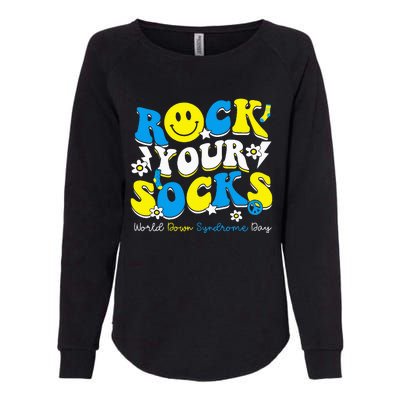 Rock Your Socks World Down Syndrome Awareness Day Womens California Wash Sweatshirt