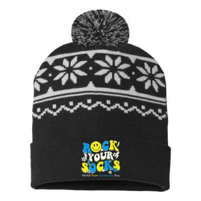 Rock Your Socks World Down Syndrome Awareness Day USA-Made Snowflake Beanie