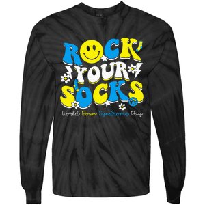 Rock Your Socks World Down Syndrome Awareness Day Tie-Dye Long Sleeve Shirt