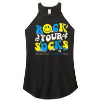 Rock Your Socks World Down Syndrome Awareness Day Women's Perfect Tri Rocker Tank