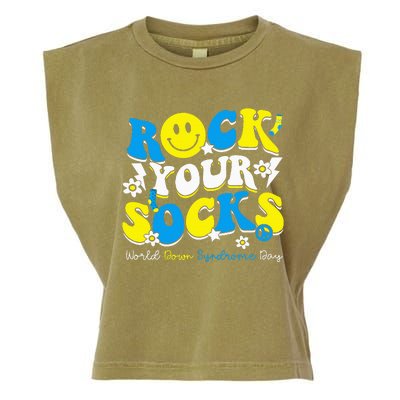 Rock Your Socks World Down Syndrome Awareness Day Garment-Dyed Women's Muscle Tee