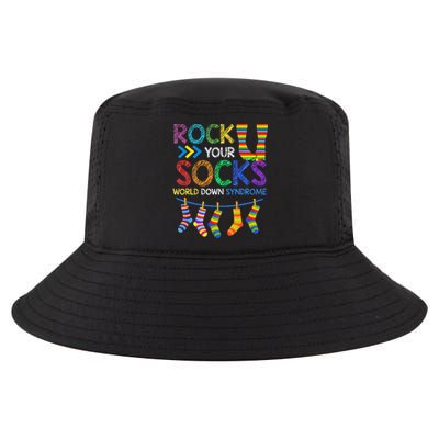 Rock Your Socks Down Syndrome Awareness Teachers Cool Comfort Performance Bucket Hat