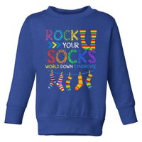 Rock Your Socks Down Syndrome Awareness Teachers Toddler Sweatshirt