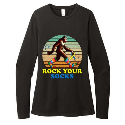 Rock Your Socks Awareness Sasquatch Womens CVC Long Sleeve Shirt