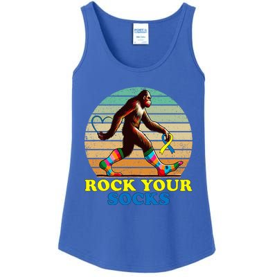 Rock Your Socks Awareness Sasquatch Ladies Essential Tank