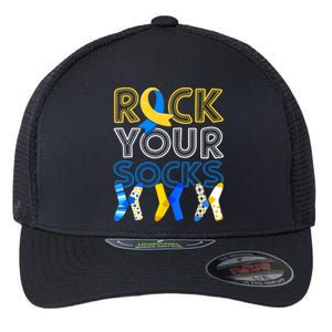 Rock Your Socks Down Syndrome Awareness Flexfit Unipanel Trucker Cap