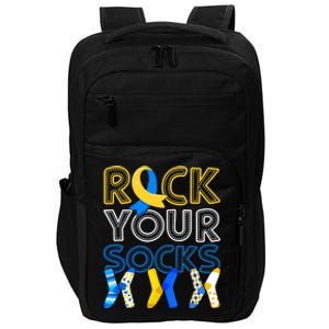 Rock Your Socks Down Syndrome Awareness Impact Tech Backpack