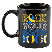 Rock Your Socks Down Syndrome Awareness 11oz C Handle Ceramic Mug