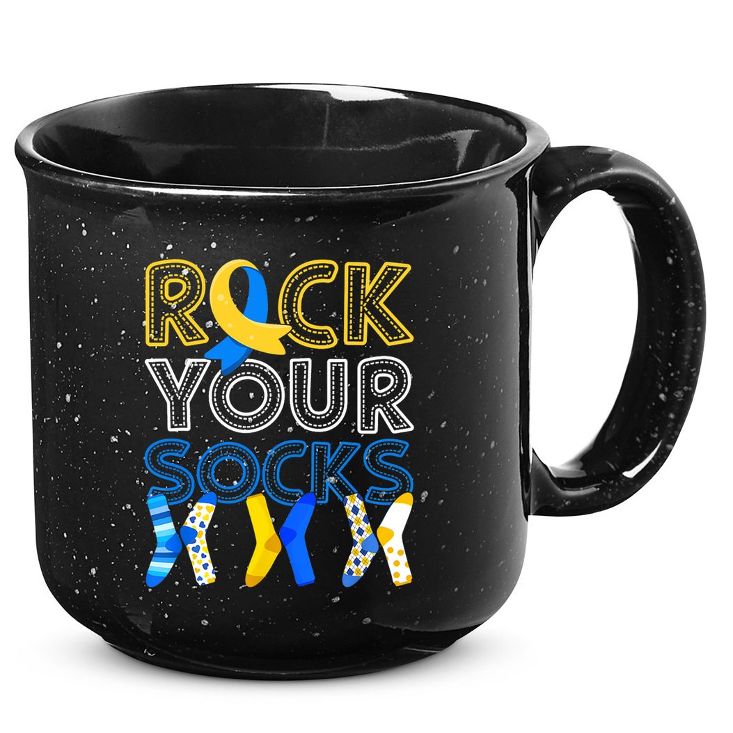 Rock Your Socks Down Syndrome Awareness 15oz Campfire Ceramic Mug