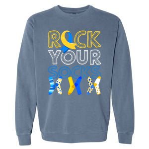 Rock Your Socks Down Syndrome Awareness Garment-Dyed Sweatshirt