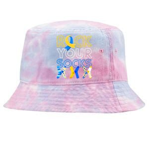 Rock Your Socks Down Syndrome Awareness Tie-Dyed Bucket Hat