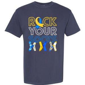 Rock Your Socks Down Syndrome Awareness Garment-Dyed Heavyweight T-Shirt