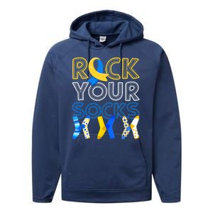 Rock Your Socks Down Syndrome Awareness Performance Fleece Hoodie