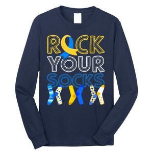 Rock Your Socks Down Syndrome Awareness Long Sleeve Shirt