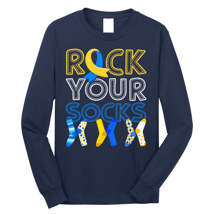 Rock Your Socks Down Syndrome Awareness Long Sleeve Shirt