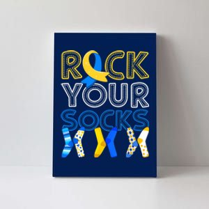 Rock Your Socks Down Syndrome Awareness Canvas