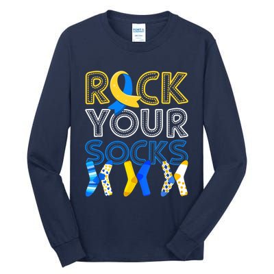 Rock Your Socks Down Syndrome Awareness Tall Long Sleeve T-Shirt