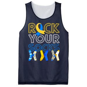 Rock Your Socks Down Syndrome Awareness Mesh Reversible Basketball Jersey Tank