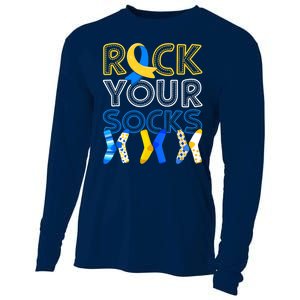 Rock Your Socks Down Syndrome Awareness Cooling Performance Long Sleeve Crew