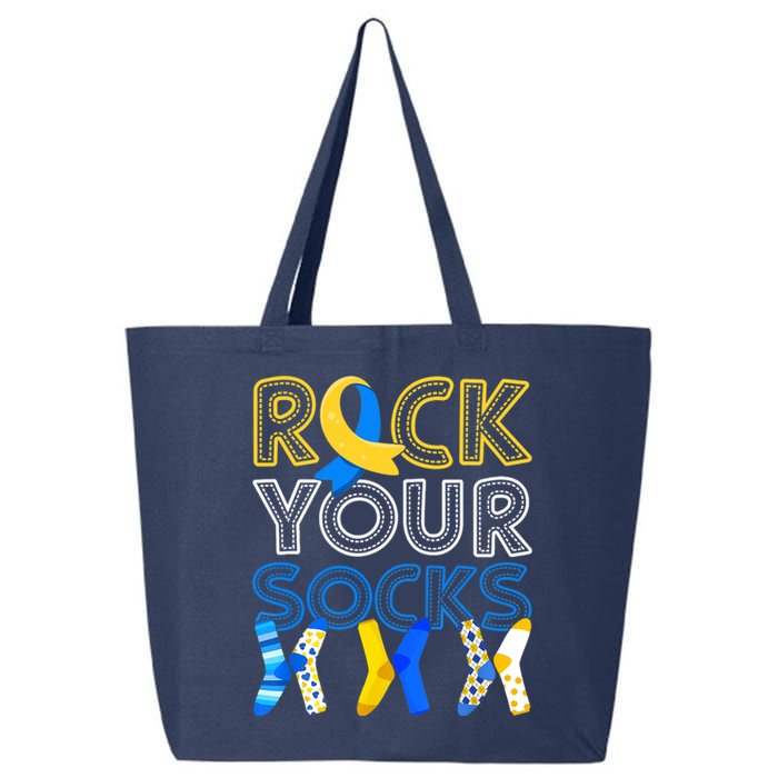 Rock Your Socks Down Syndrome Awareness 25L Jumbo Tote