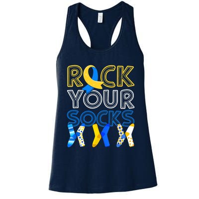Rock Your Socks Down Syndrome Awareness Womens Tank Top