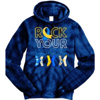 Rock Your Socks Down Syndrome Awareness Tie Dye Hoodie