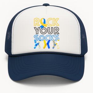 Rock Your Socks Down Syndrome Awareness Trucker Hat