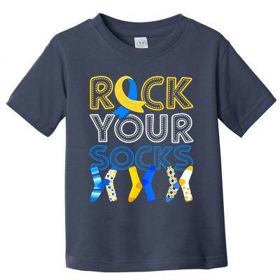 Rock Your Socks Down Syndrome Awareness Toddler T-Shirt