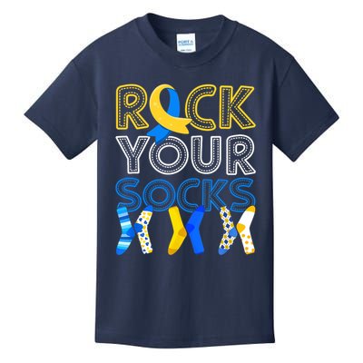 Rock Your Socks Down Syndrome Awareness Kids T-Shirt