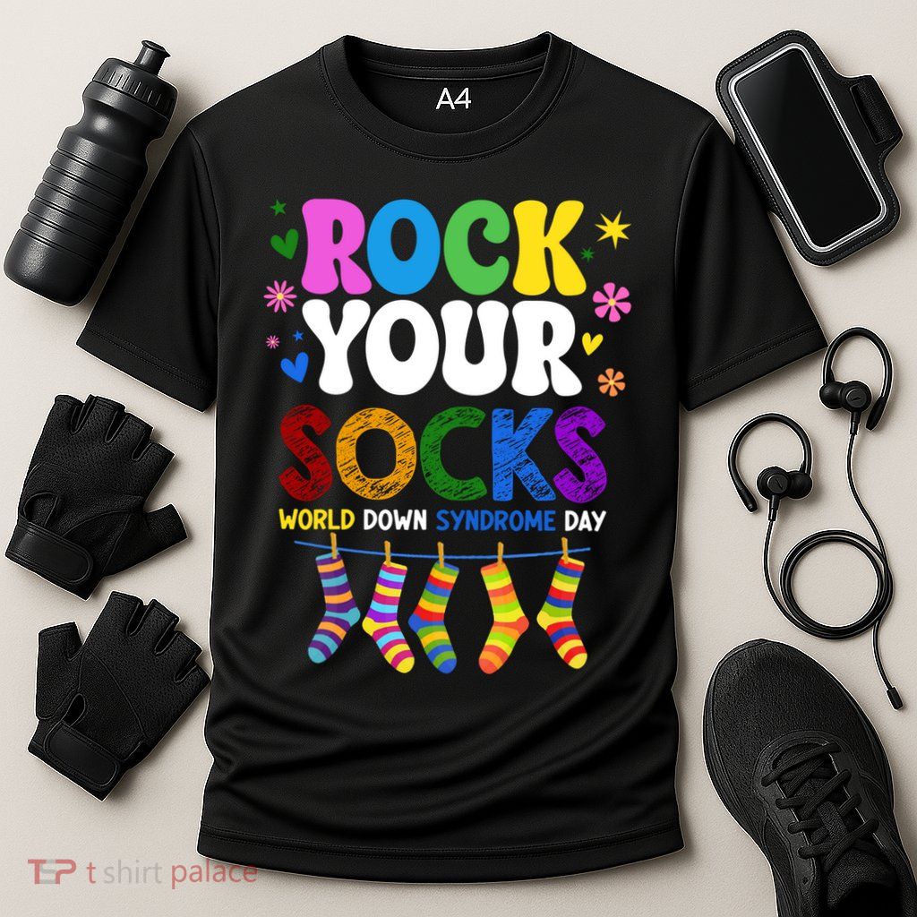 Rock Your Socks World Down Syndrome Awareness Day WDSD Cooling Performance Crew T-Shirt