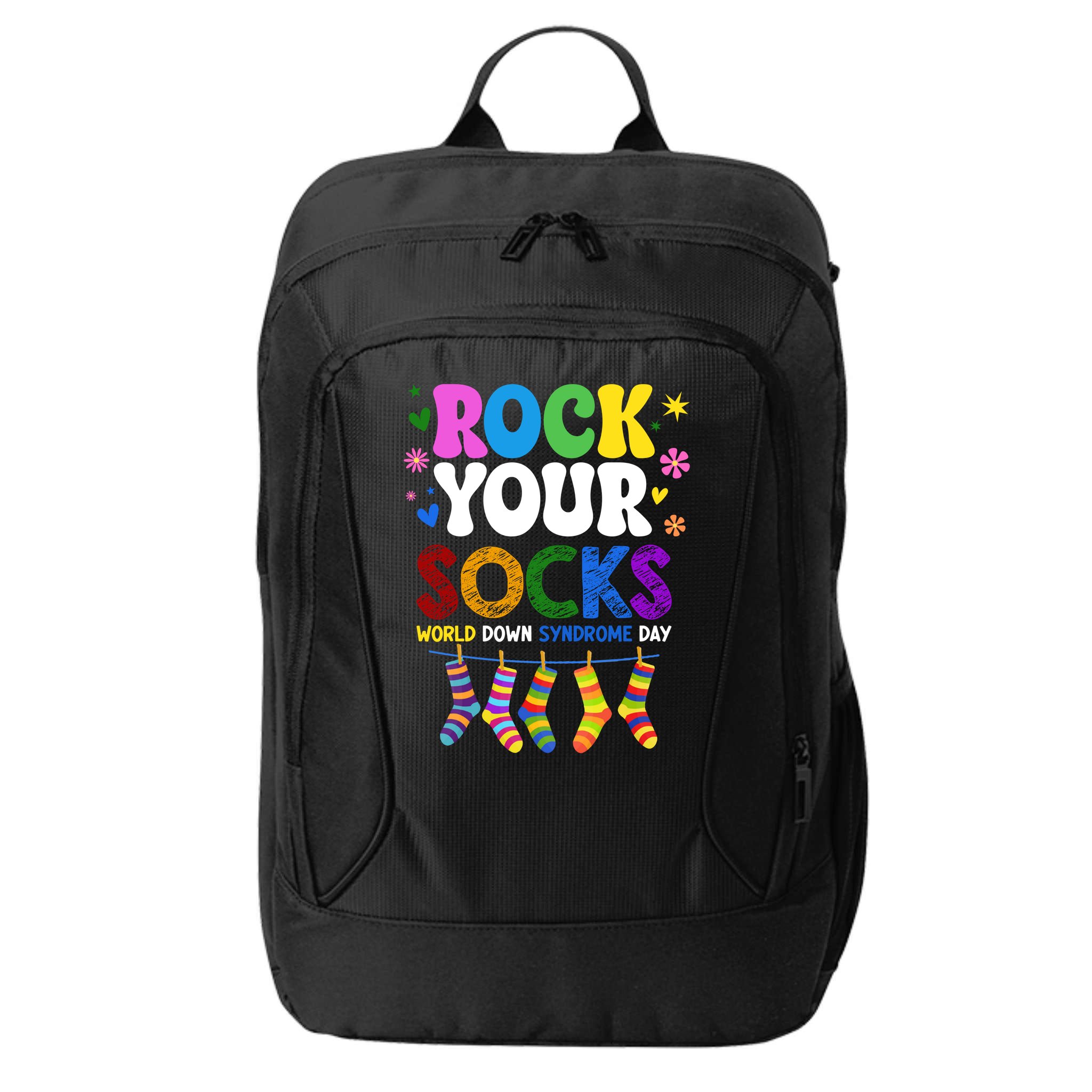 Rock Your Socks World Down Syndrome Awareness Day WDSD City Backpack