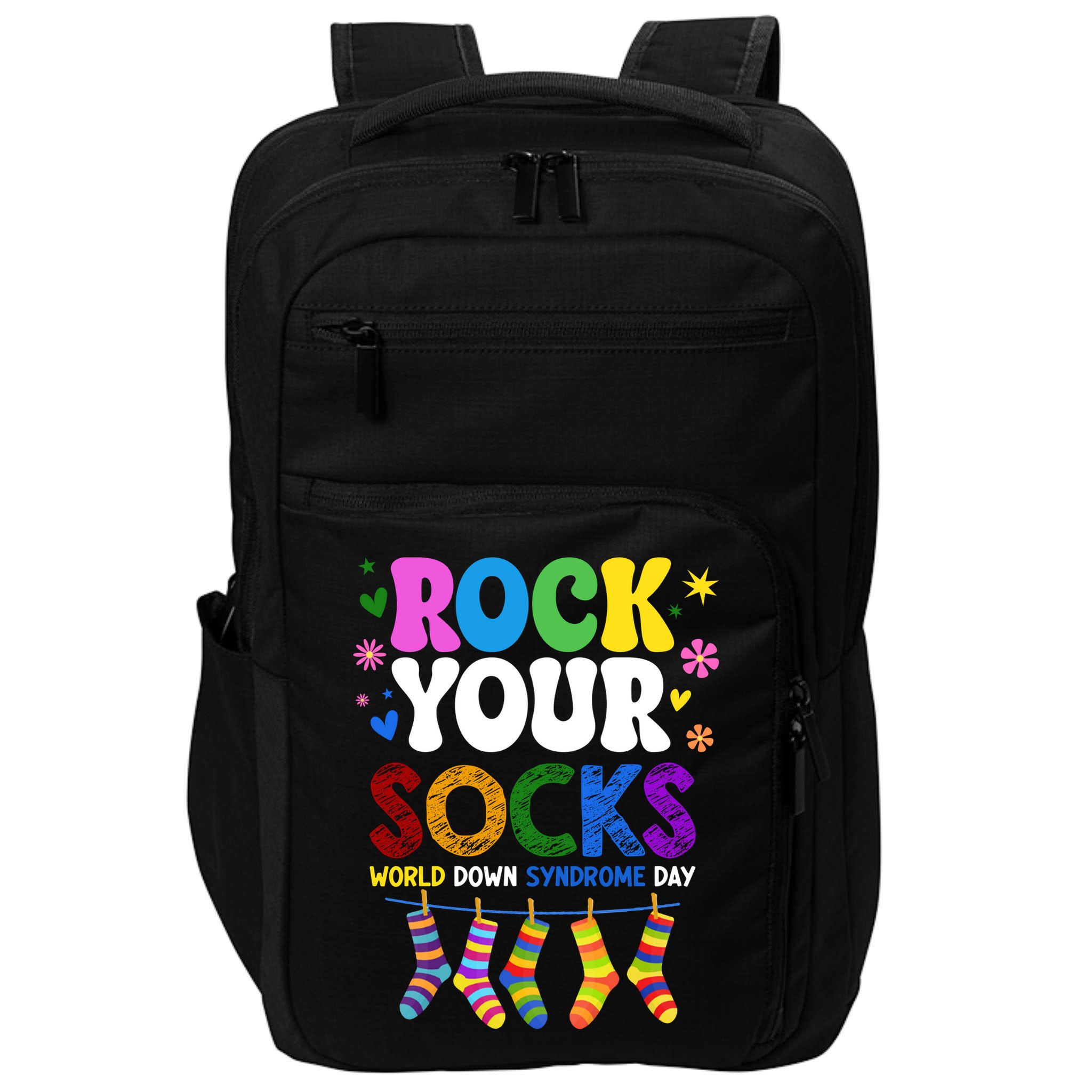 Rock Your Socks World Down Syndrome Awareness Day WDSD Impact Tech Backpack