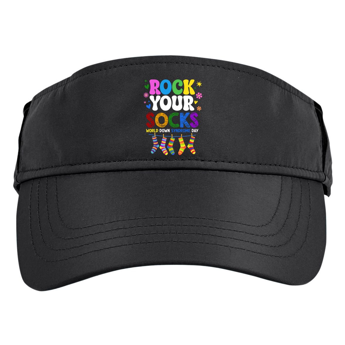 Rock Your Socks World Down Syndrome Awareness Day WDSD Adult Drive Performance Visor
