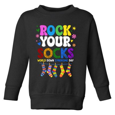 Rock Your Socks World Down Syndrome Awareness Day WDSD Toddler Sweatshirt
