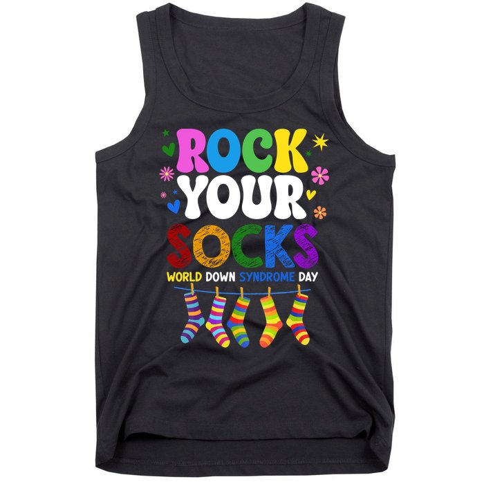 Rock Your Socks World Down Syndrome Awareness Day WDSD Tank Top