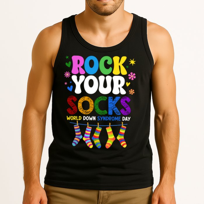 Rock Your Socks World Down Syndrome Awareness Day WDSD Tank Top