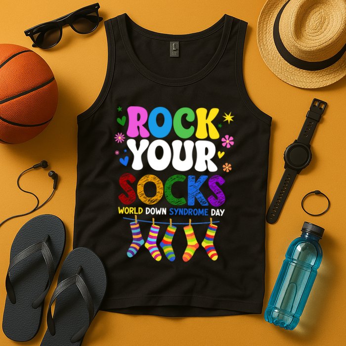 Rock Your Socks World Down Syndrome Awareness Day WDSD Tank Top