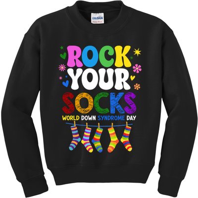 Rock Your Socks World Down Syndrome Awareness Day WDSD Kids Sweatshirt