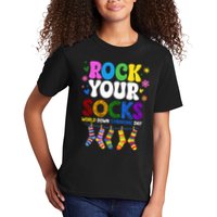 Rock Your Socks World Down Syndrome Awareness Day WDSD Kids T-Shirt