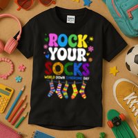 Rock Your Socks World Down Syndrome Awareness Day WDSD Kids T-Shirt